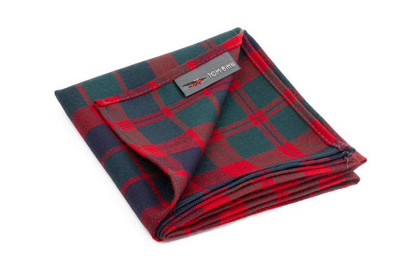 The Shepherd's Wool Utillity Cloth in the Glasglow Tartan (red, green, and blue checkers with a red grid).